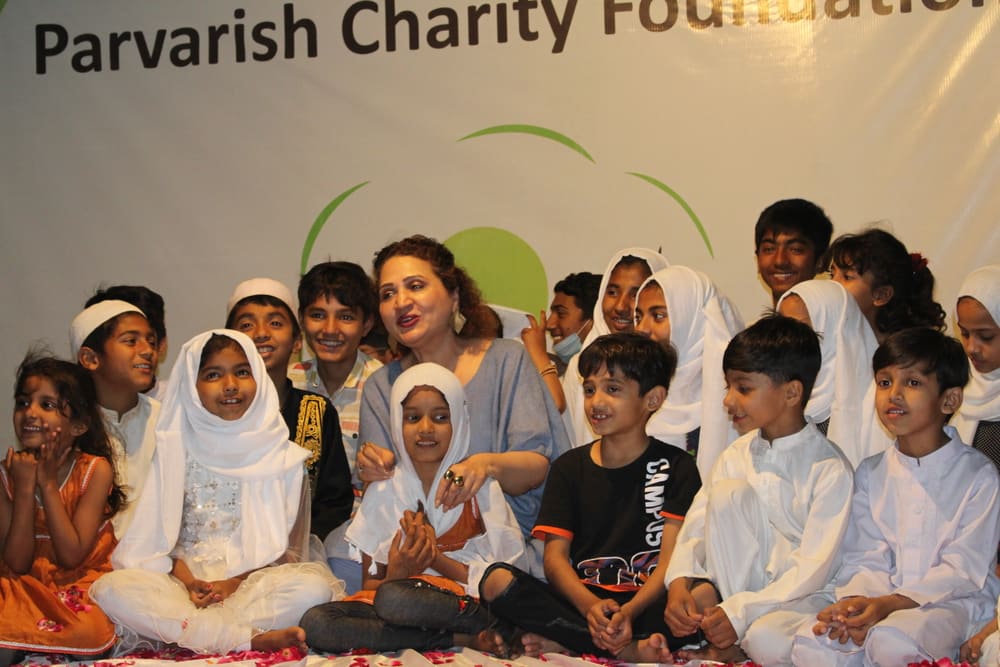 Guests visiting the children at Parvarish