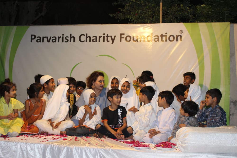 Guests visiting the children at Parvarish