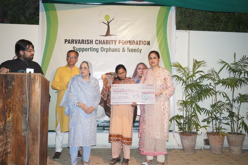 Financial assistance being handed over