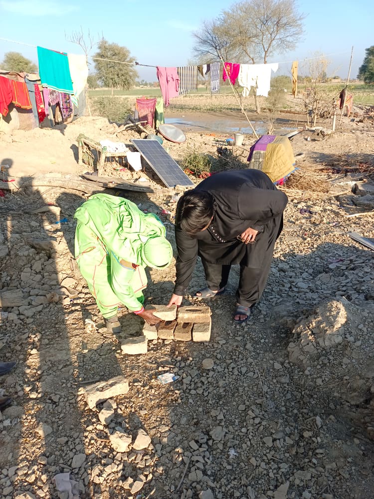 Flood relief and rebuilding work